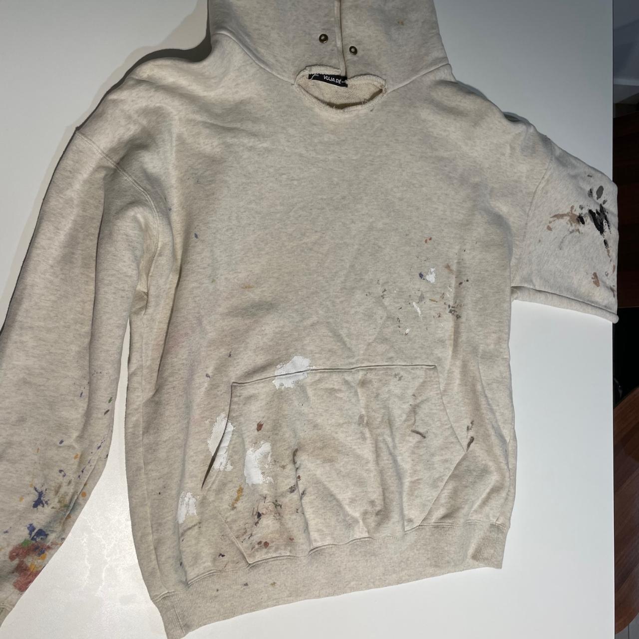 Vuja De Mud-Dye Artisan Paint Splatter Sweater Only... - Depop