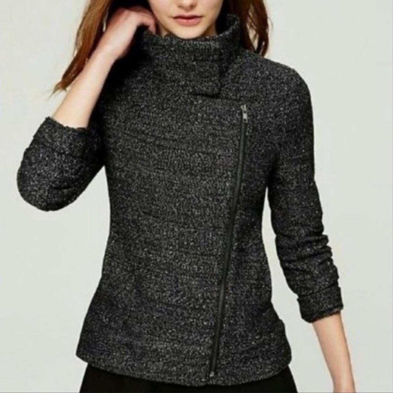 Loft marled clearance funnel neck coat