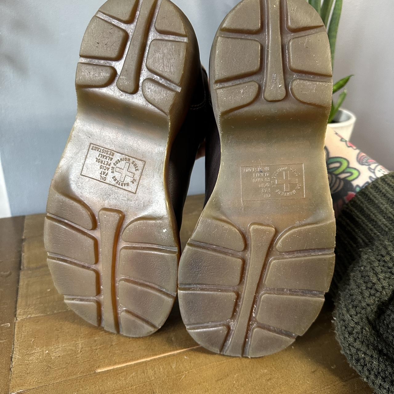 Dr. Martens Women's Brown and Burgundy Boots | Depop