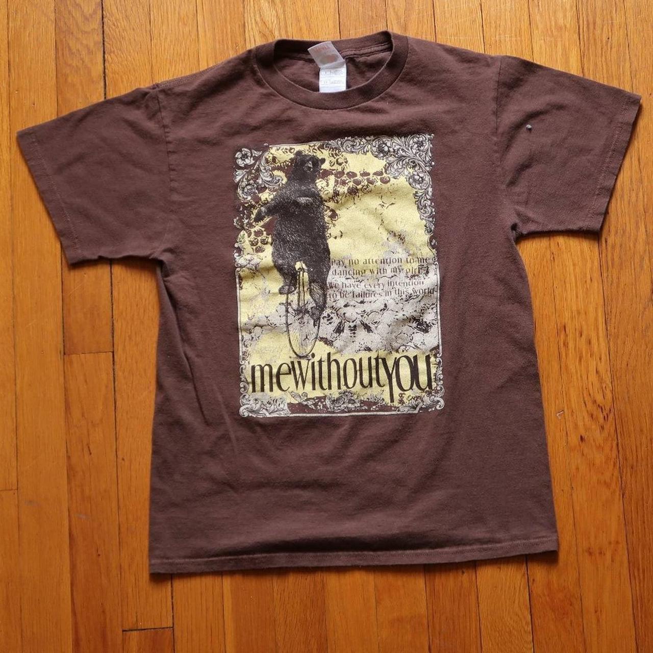 Rare mewithoutYou Bear Unicycle Band Shirt Great... - Depop