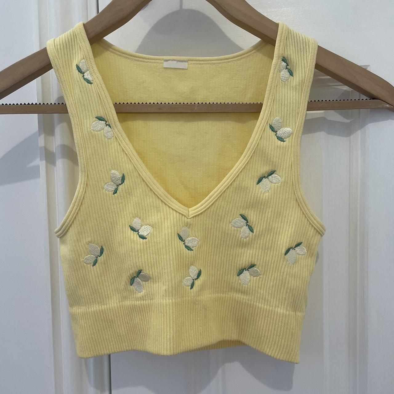 Primark sample sale yellow crop top tank top