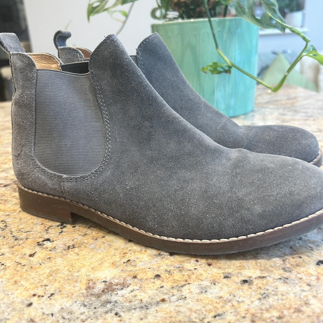 Jack wills grey suede leather chelsea boots Hardly