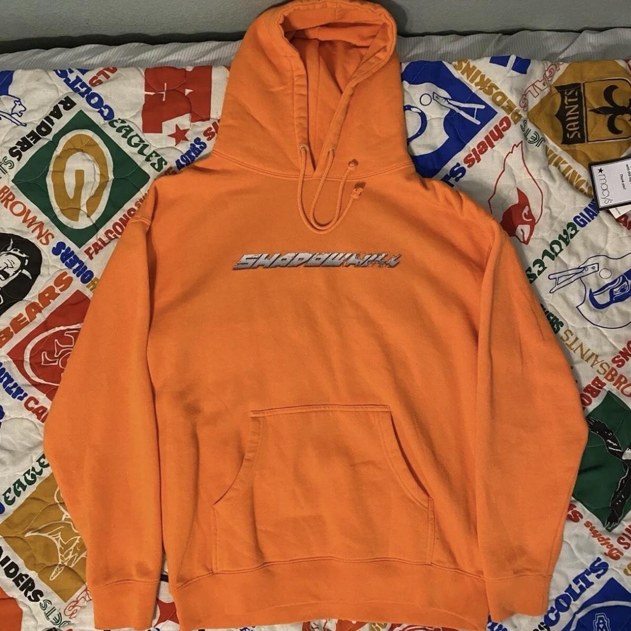 Shadow Hill Orange Hurricane Hoodie Large One of... - Depop