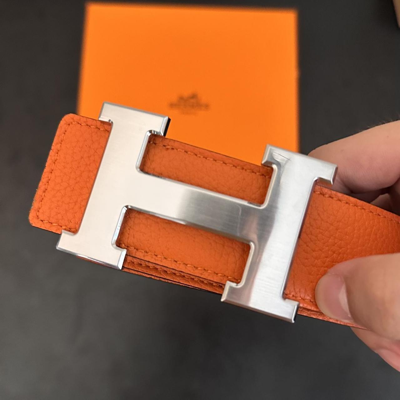 Orange hermes belt hotsell