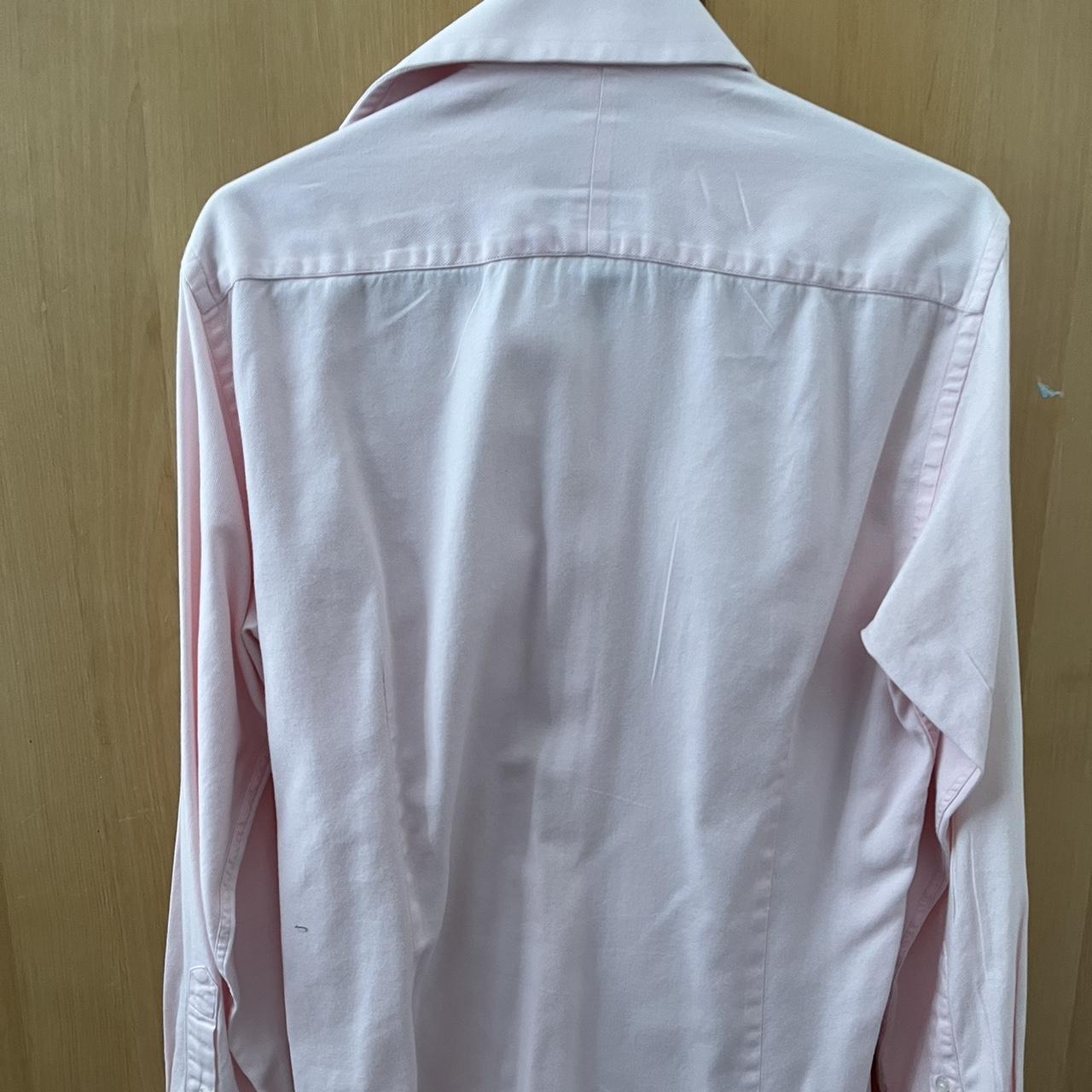 Hawes and Curtis long sleeve shirt pink slim fit. - Depop