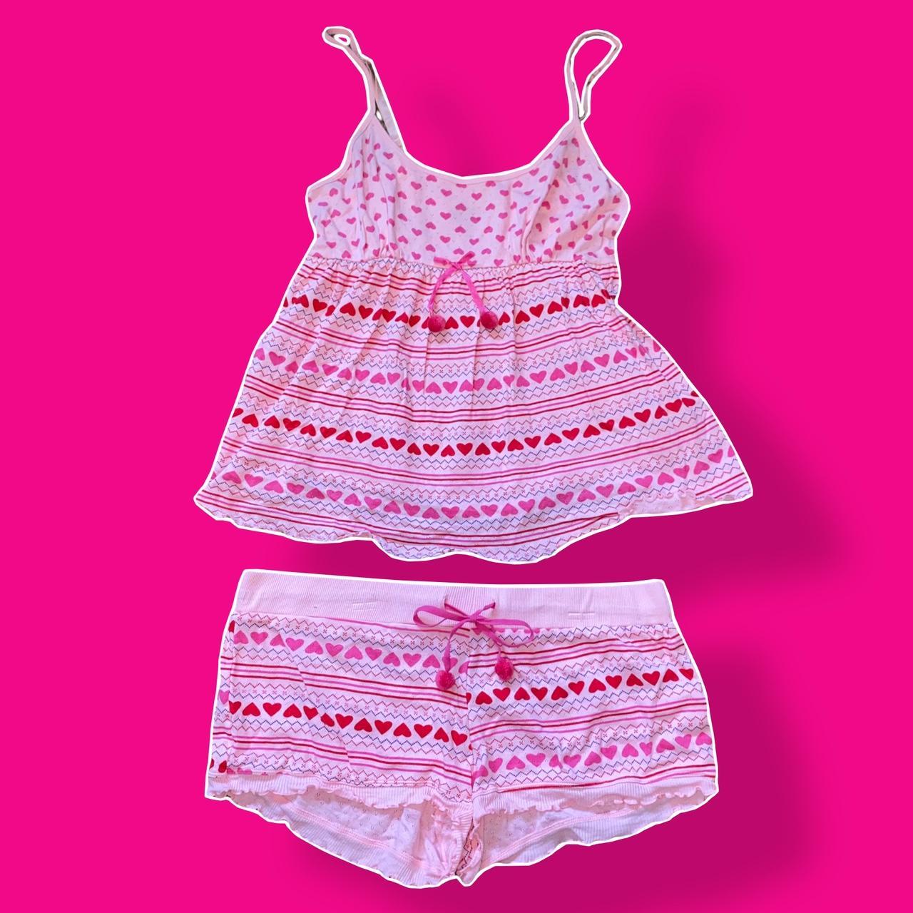 Joe Boxer Women's Pink and Red Pajamas Depop