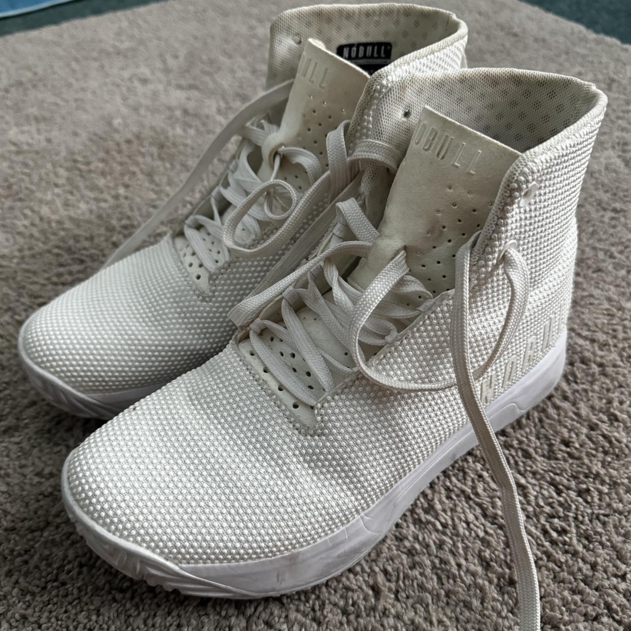 white nobull high tops. are a little dirty on the. Depop