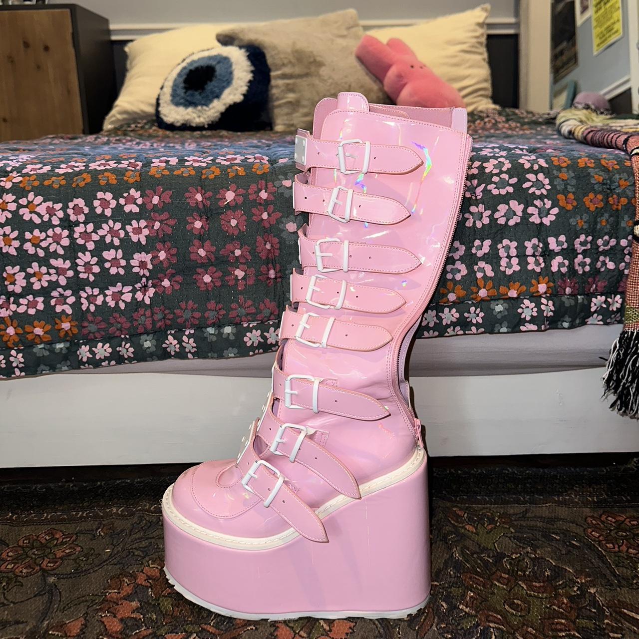 xantia94mo  Demonia SWING-815 Galaxy UV Trinity Boots | Festival Shoes