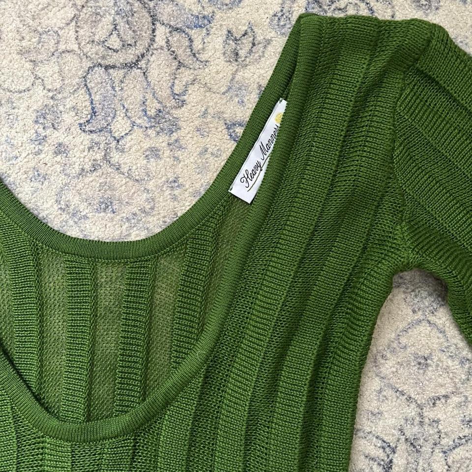 Heavy Manners Little Miss Cozy Knit Top Brand New Size Small Green