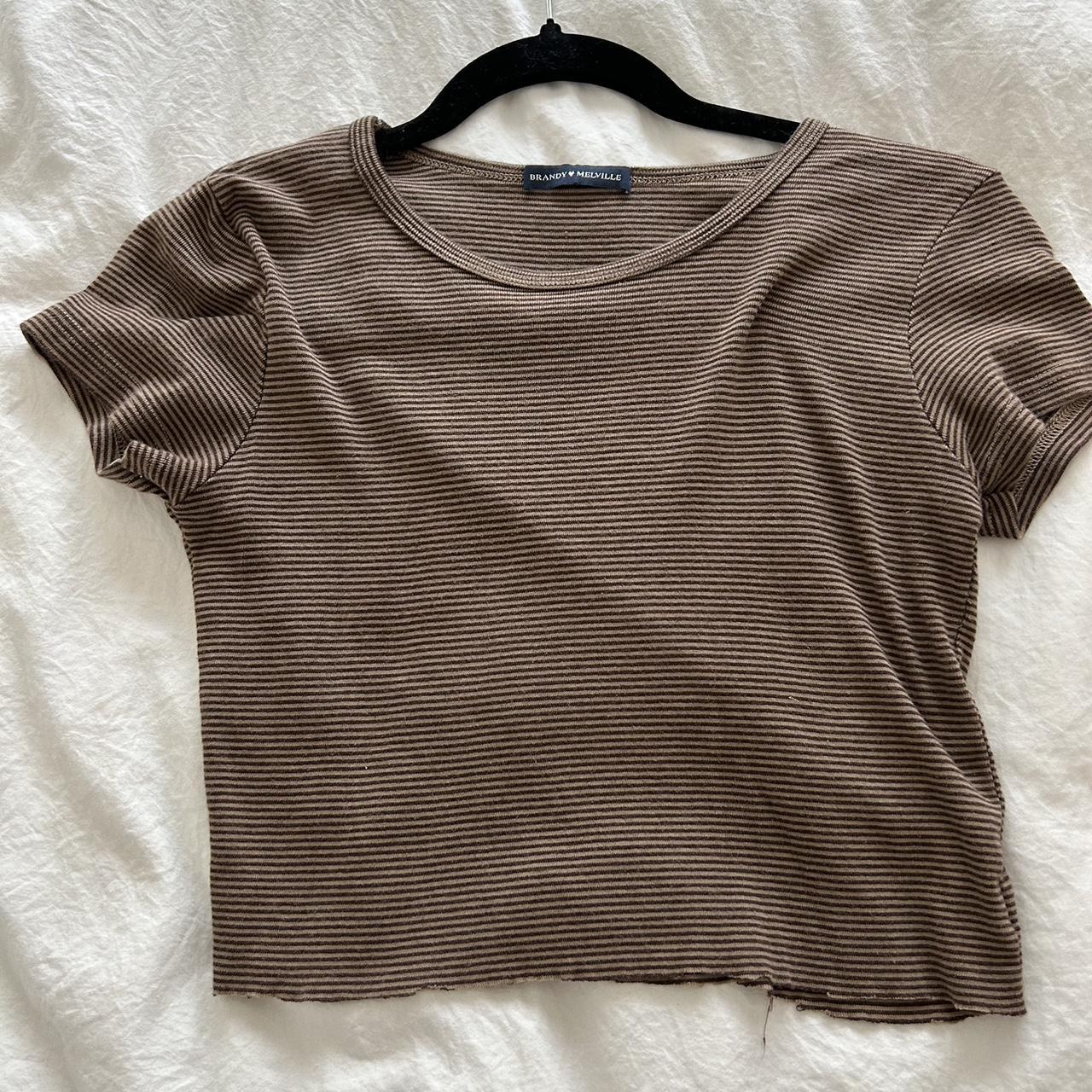 Brandy brown stripe top - Depop