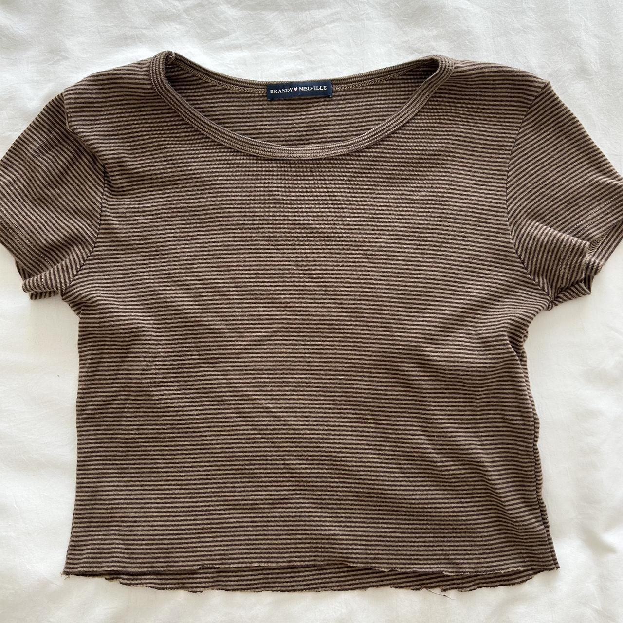 Brandy Melville brown top, cut myself Depop