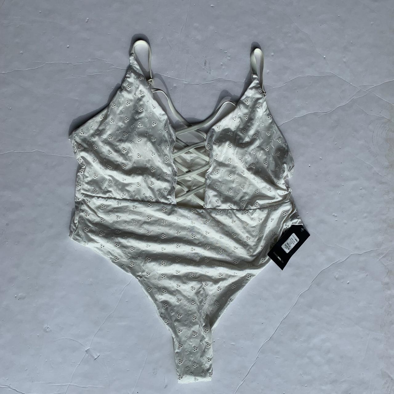 Fashion Nova Men's White Bodysuit Depop