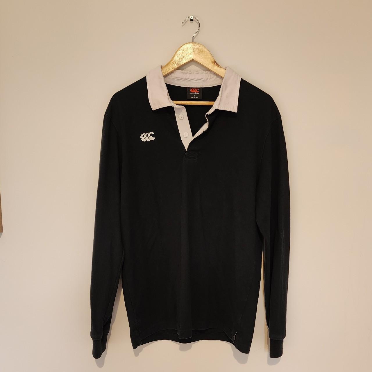 Canterbury Rugby jumper / size medium / black knit... - Depop