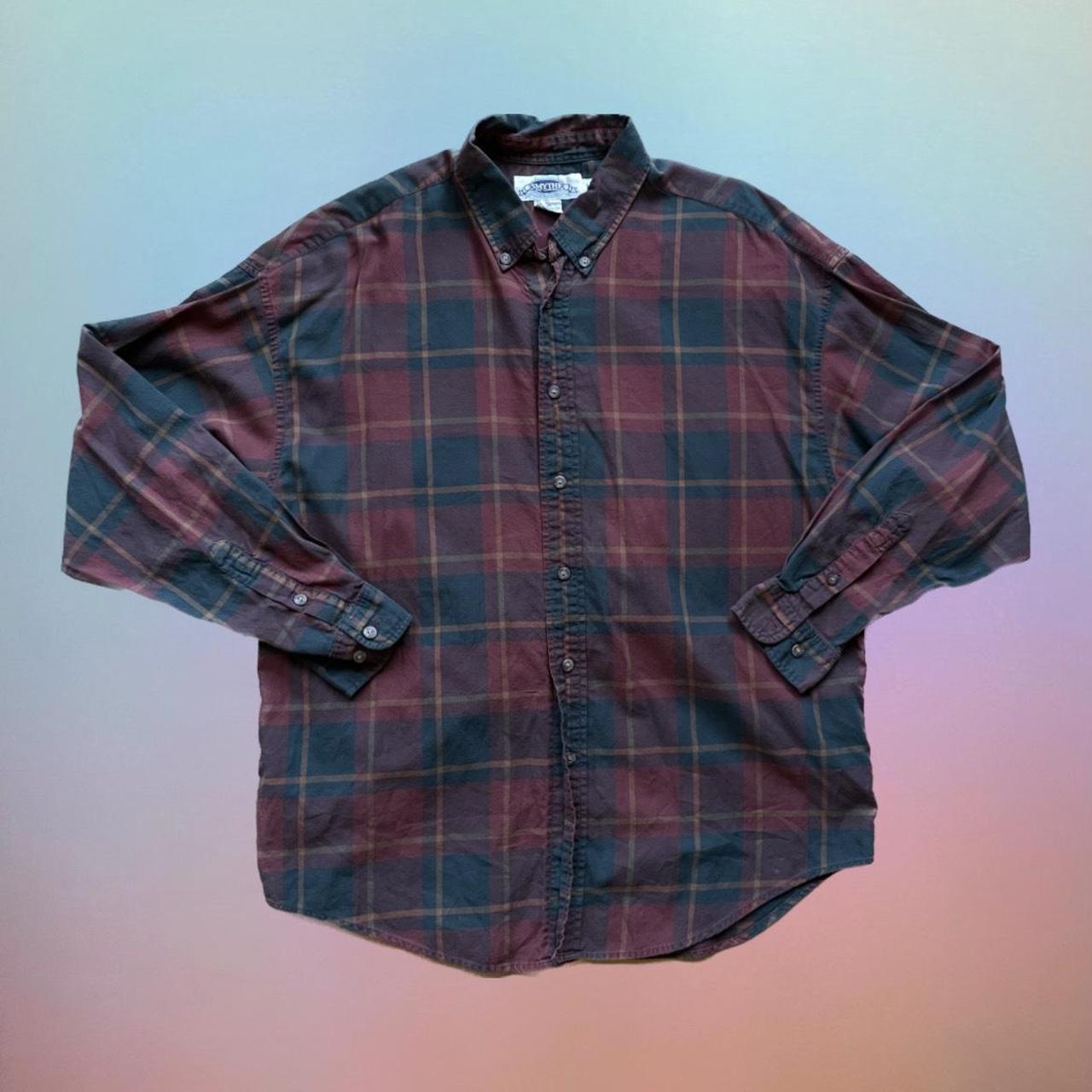 maroon and navy flannel