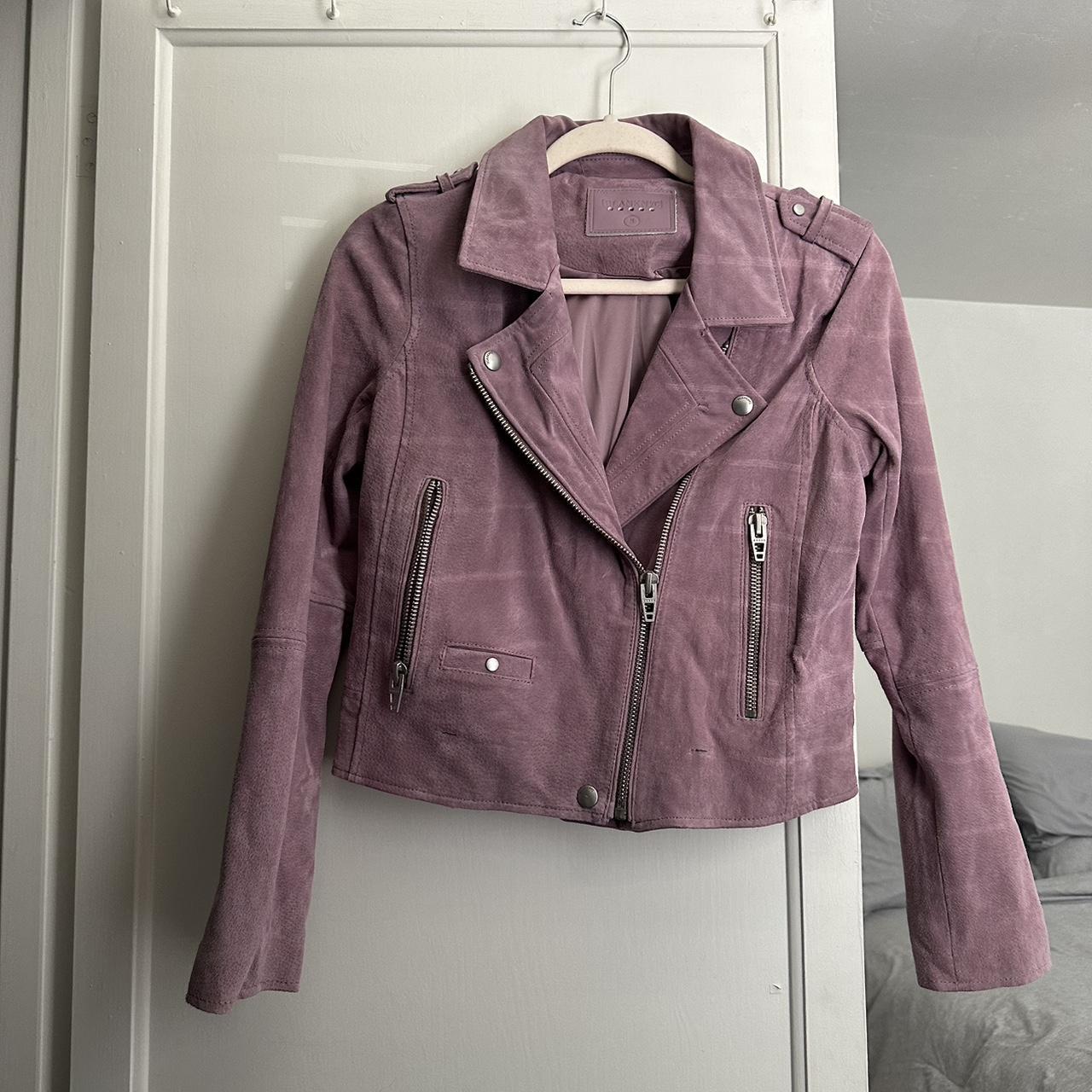 Mauve suede jacket best sale