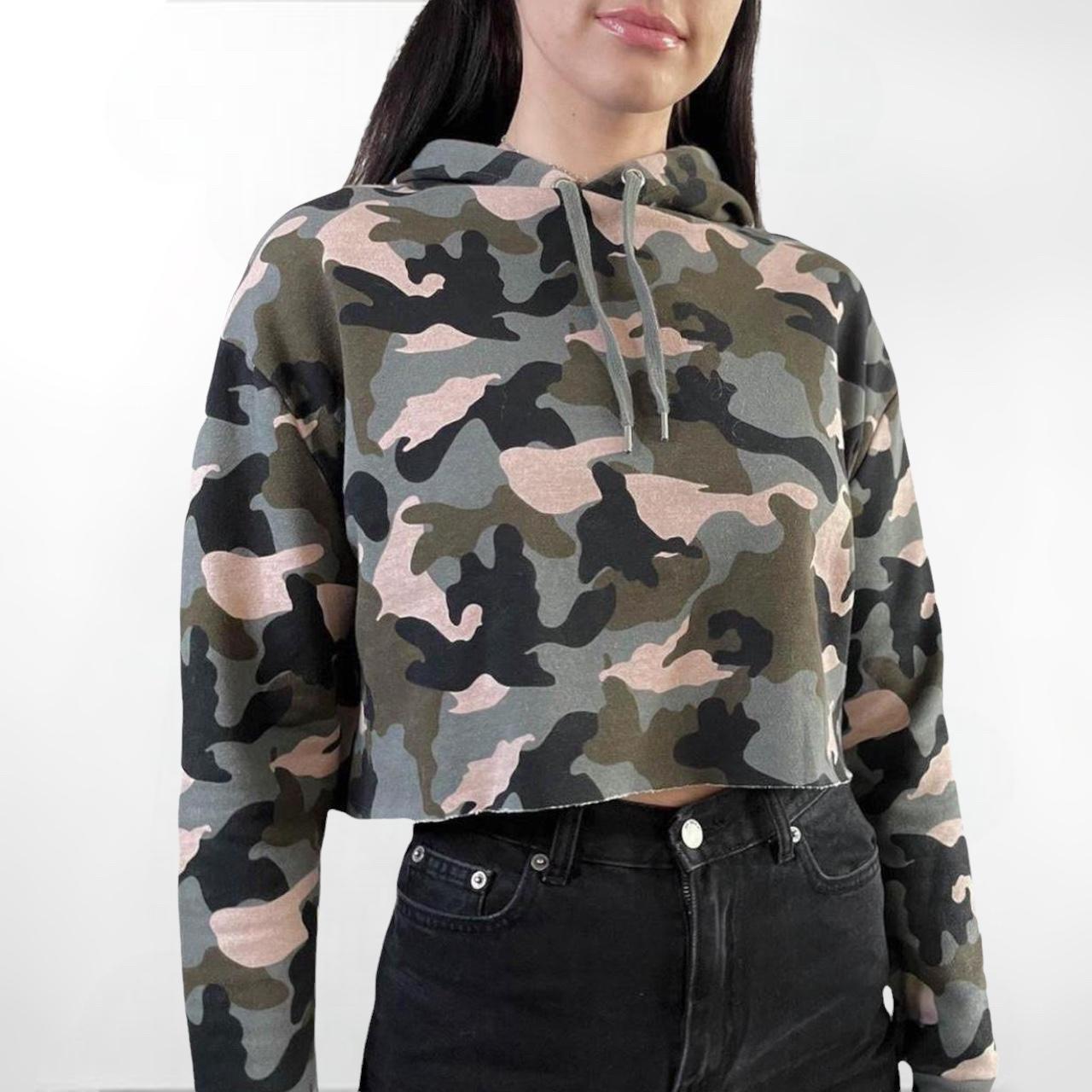 Camo cropped 2024 hoodie h&m