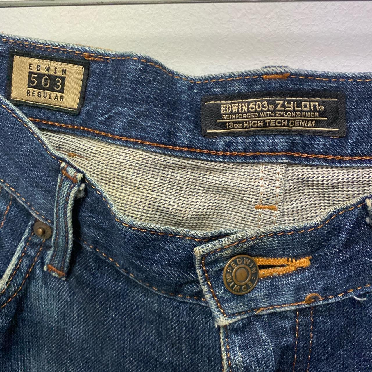 Vintage Edwin 503 Regular Jeans Zylon Fiber 13oz | Depop