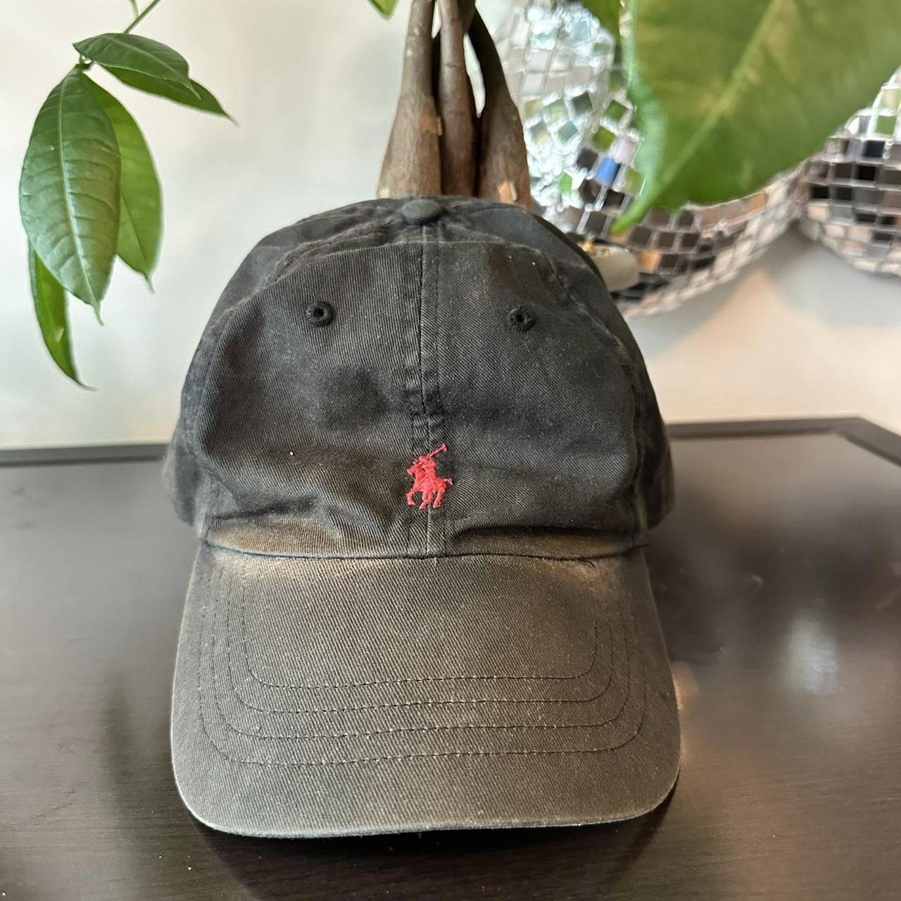 Black and red ralph lauren polo hat best sale