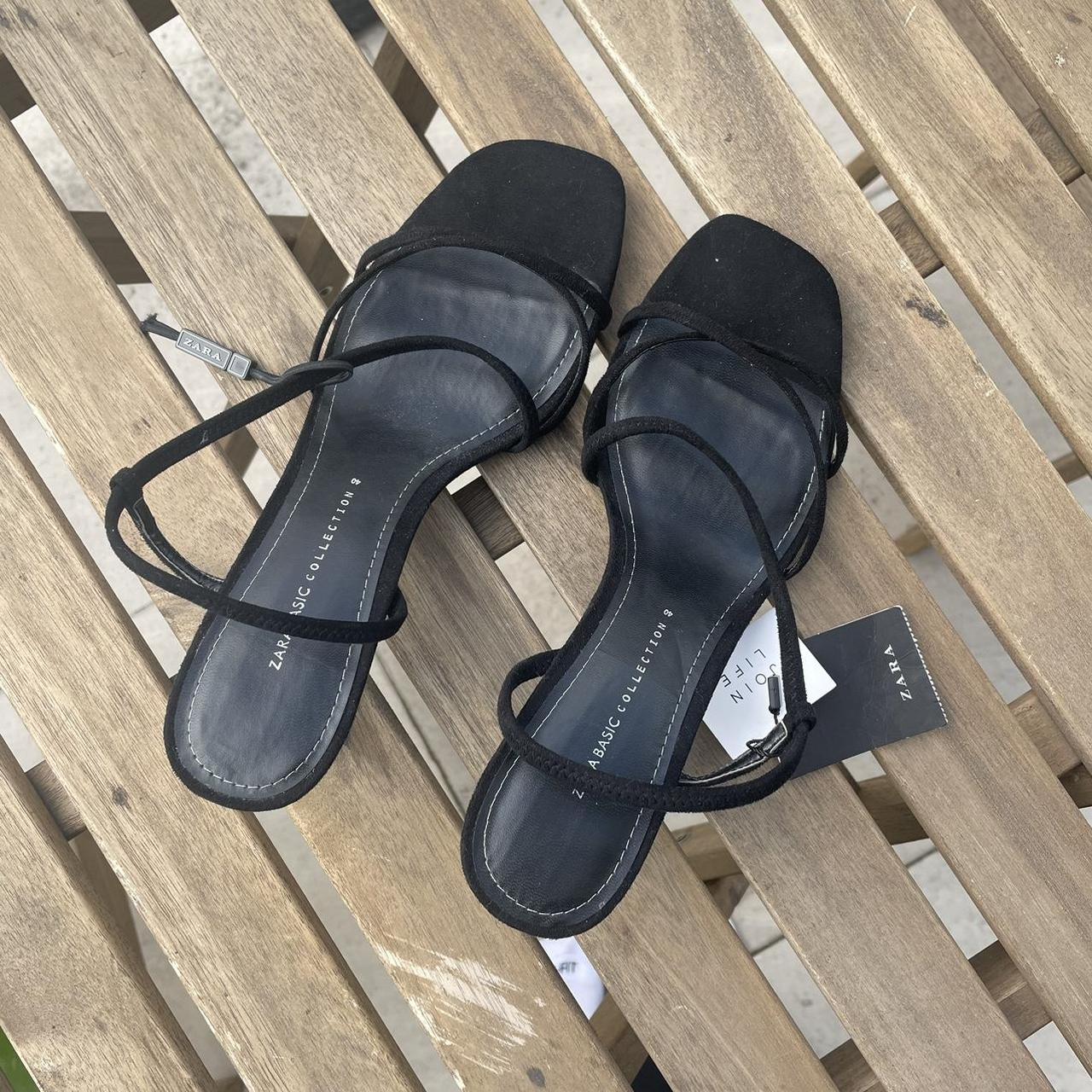 Zara Women's Black Sandals | Depop