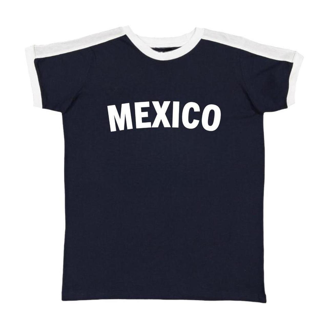 Mexico Jersey Baby Tee , Navy blue ringer t-shirt