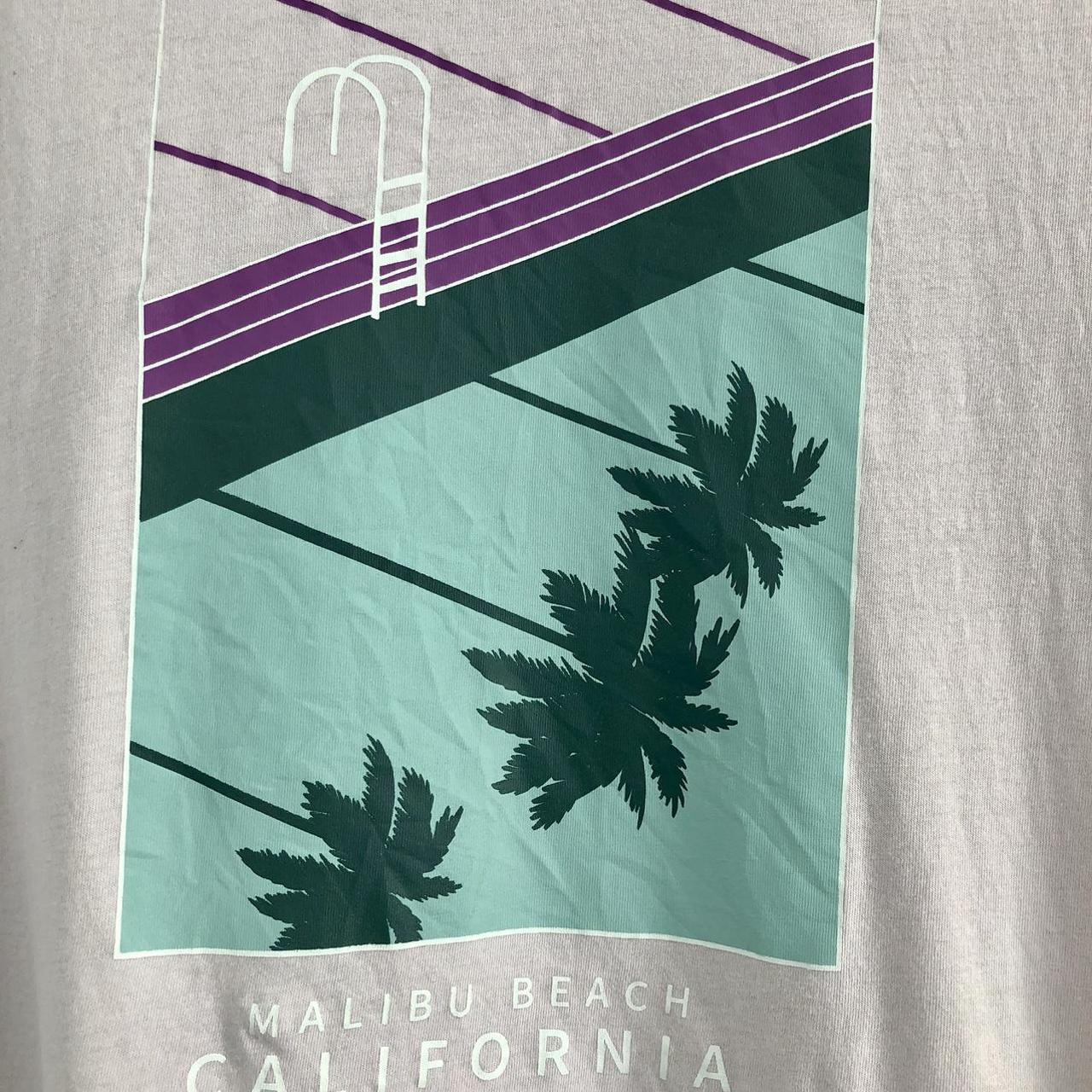 Primark Mens Malibu Beach Lilac TShirt Size Large.... Depop