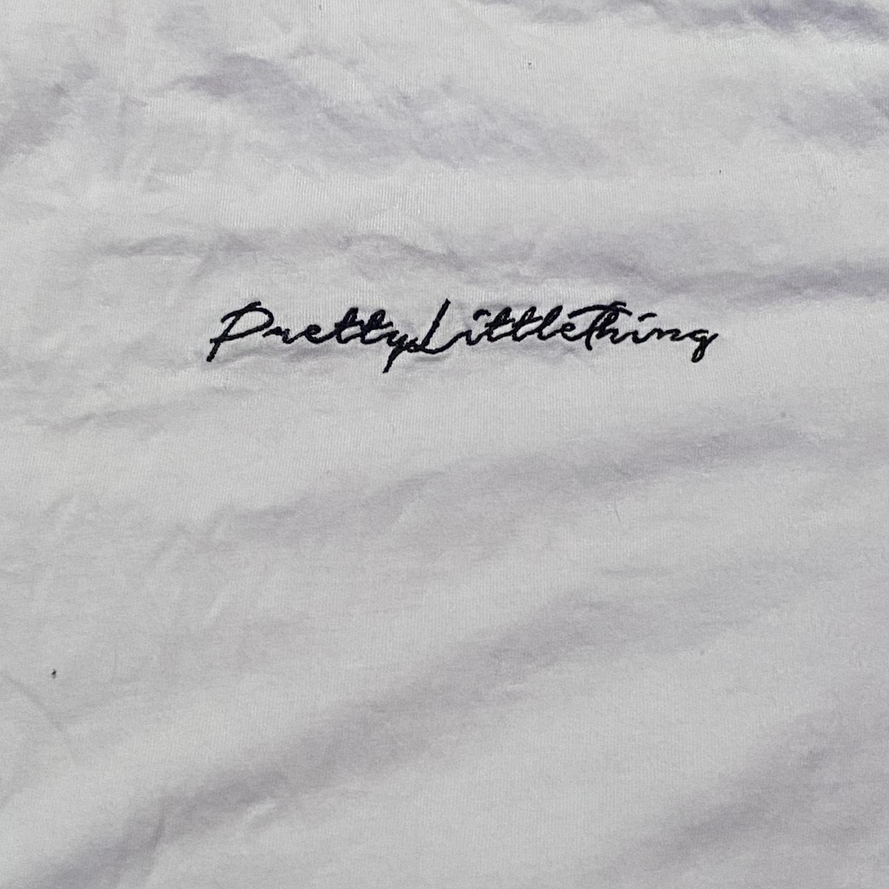 PRETTY LITTLE THING OVERSIZED WHITE T SHIRT size xs... Depop