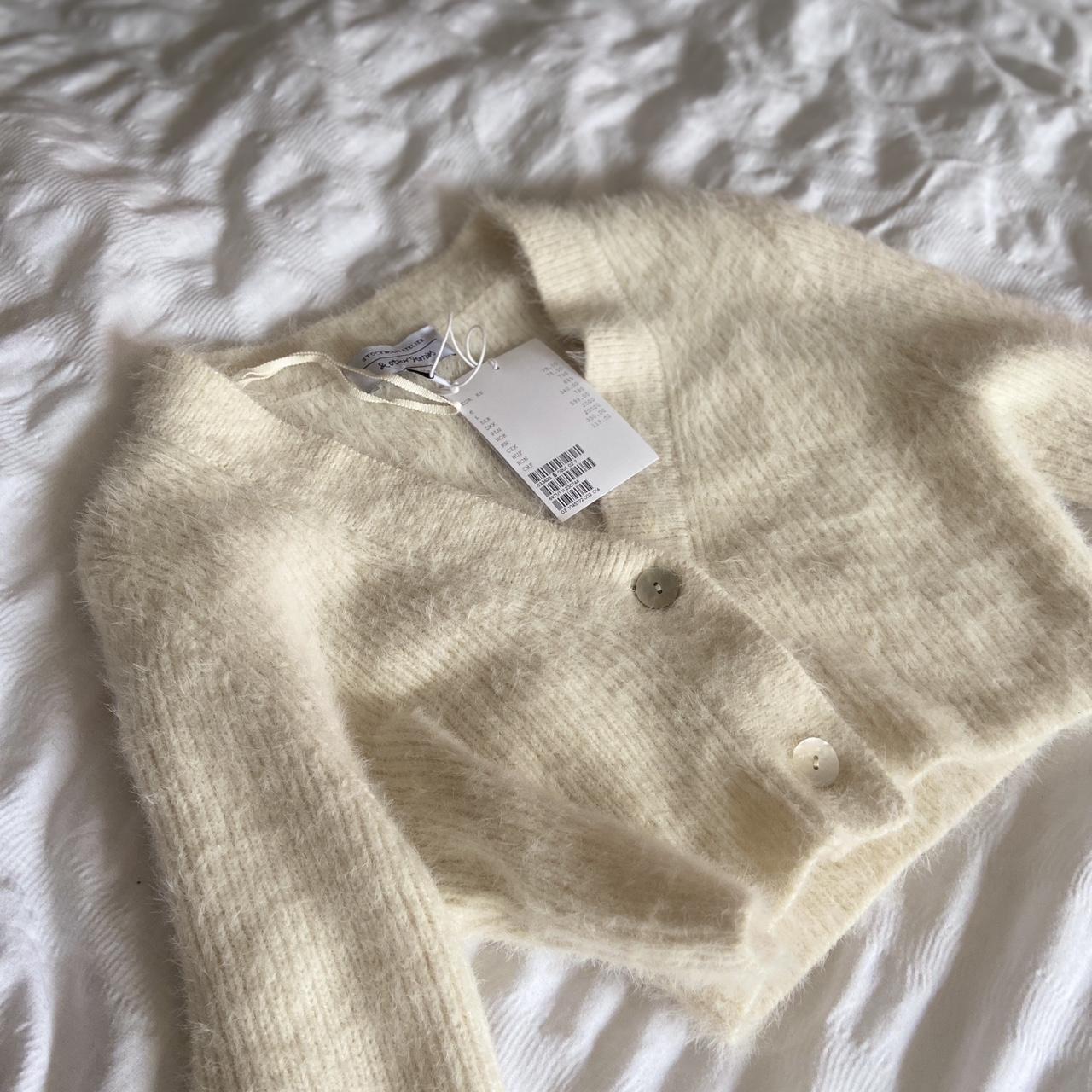 and other stories wool cropped cardigan with accent... - Depop