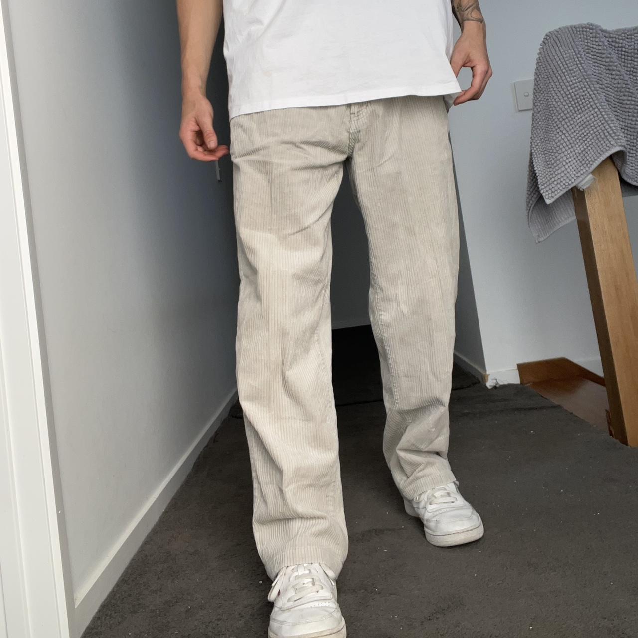 Men's Cream Jeans | Depop