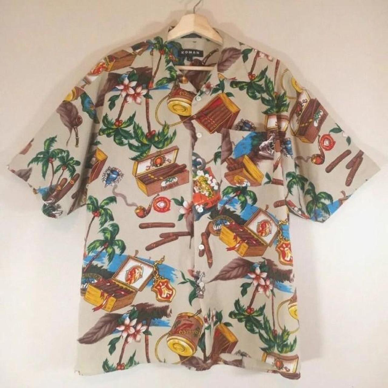 KOMAN SPORT HAWAIIAN SHIRT GREAT FOR THIS SUMMER... - Depop