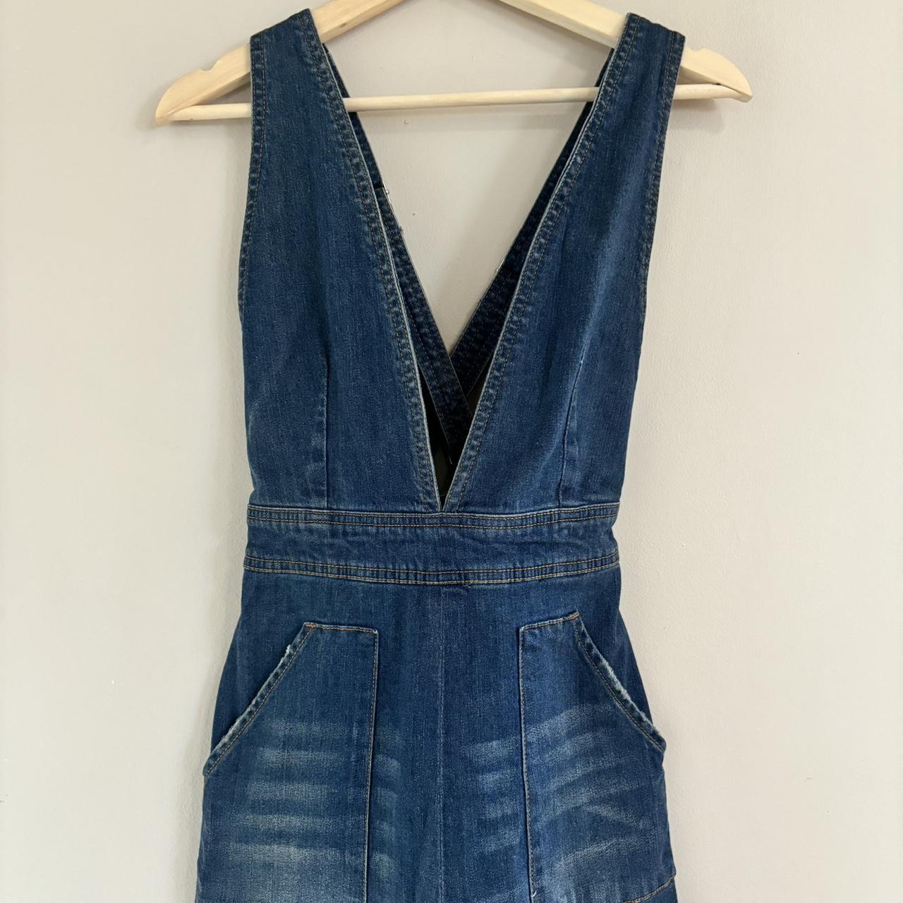 Dollhouse overall Women Denim Cotton/ Spendex... Depop