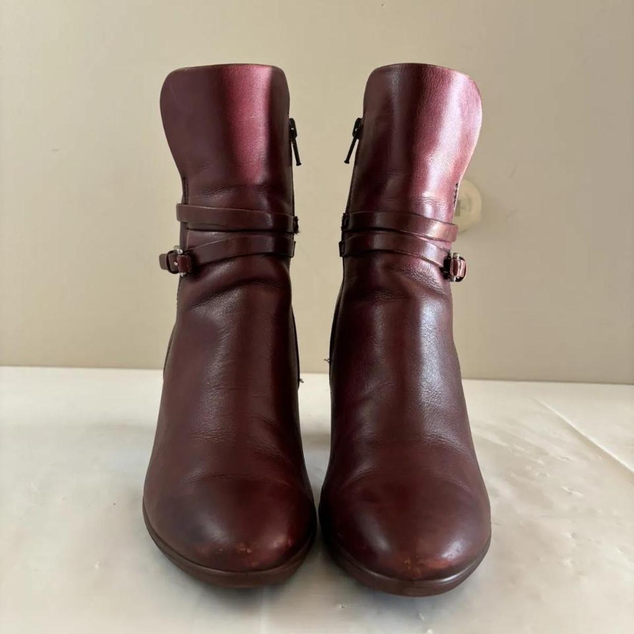 Ecco burgundy boots best sale