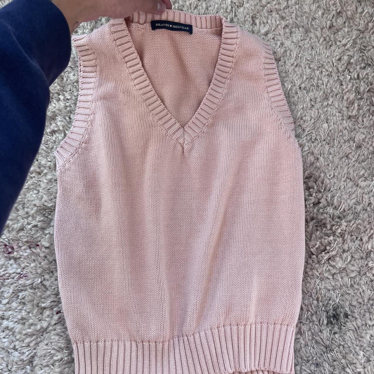 brandy pink sweater vest small stain on back... Depop