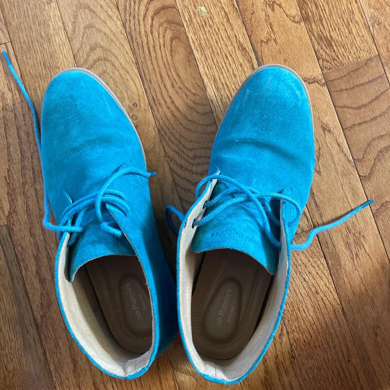 Hush Puppies Women's Blue Oxfords | Depop