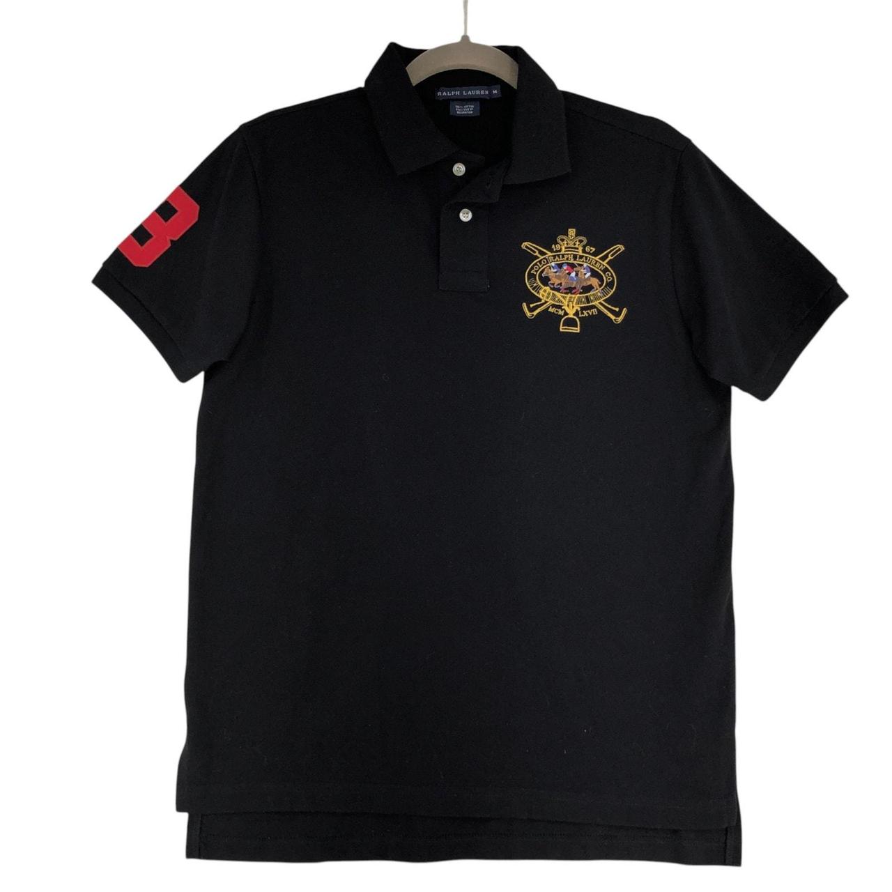 トップス polo Ralph lauren polo shirt y2k black Ralph Lauren Black Watch Polo Team Shirt Brand: | Depop