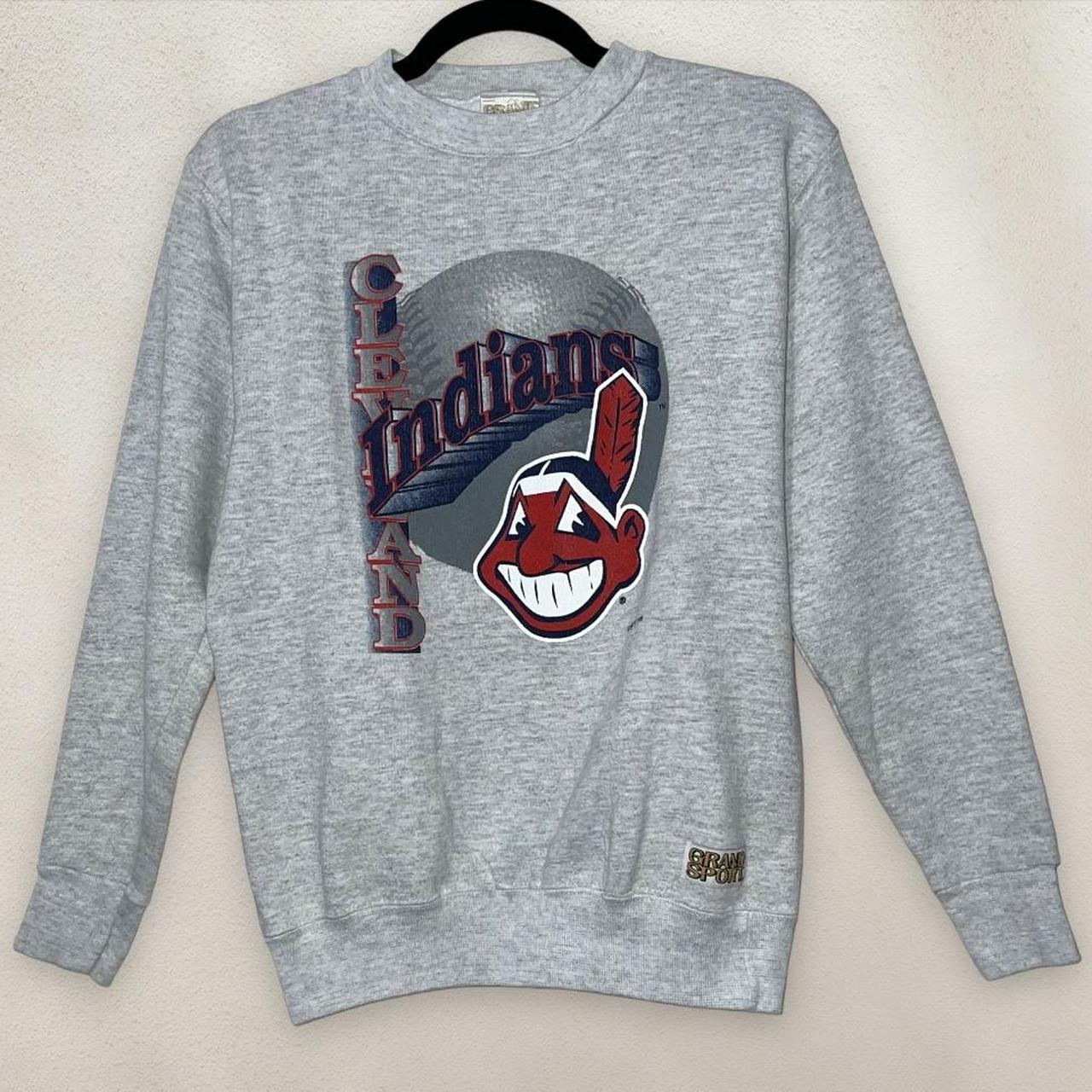 Vintage 1995 Cleveland Indians Sweatshirt Grand... - Depop