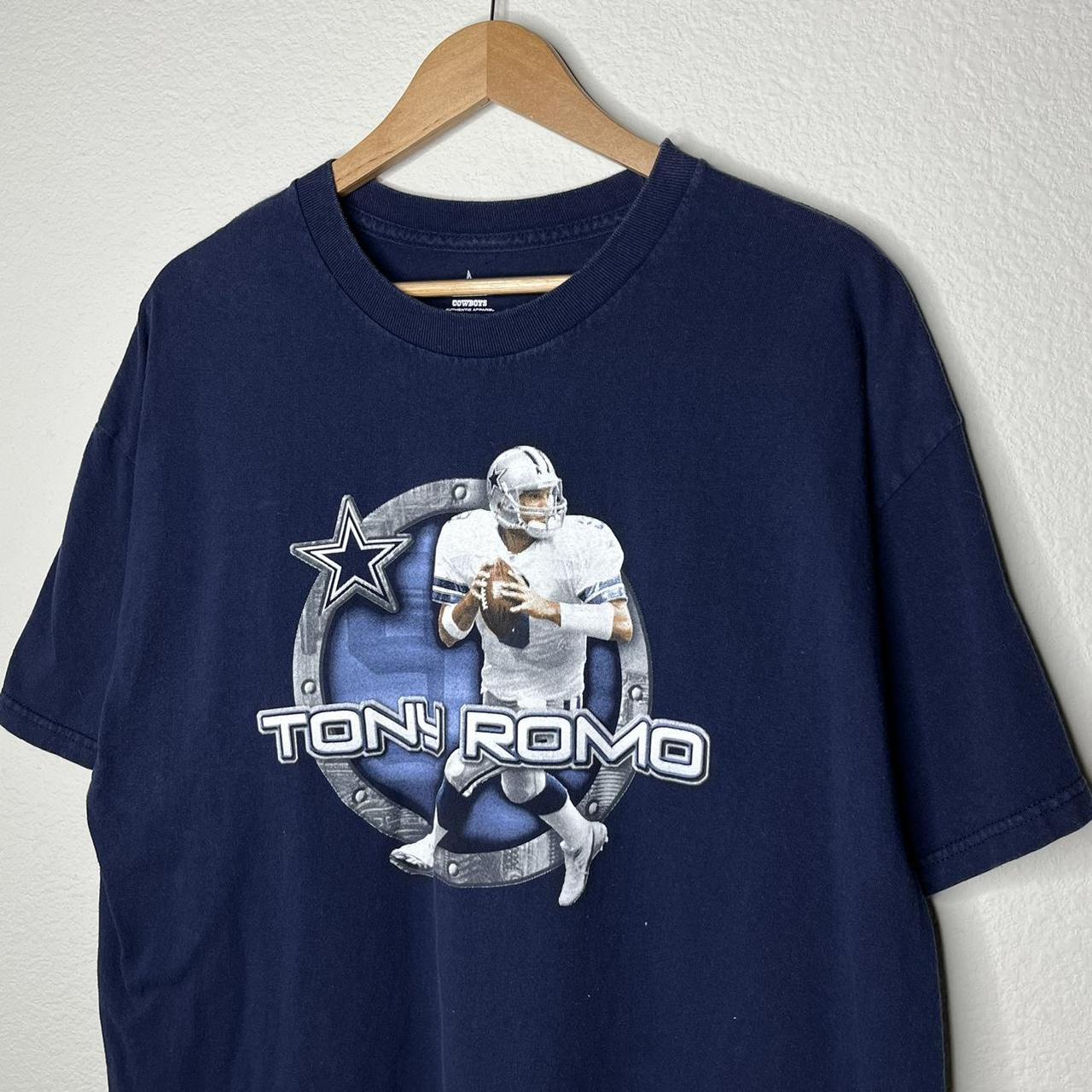 NFL Cowboys Tony Romo Jersey T Shirt Front and Back, - Depop