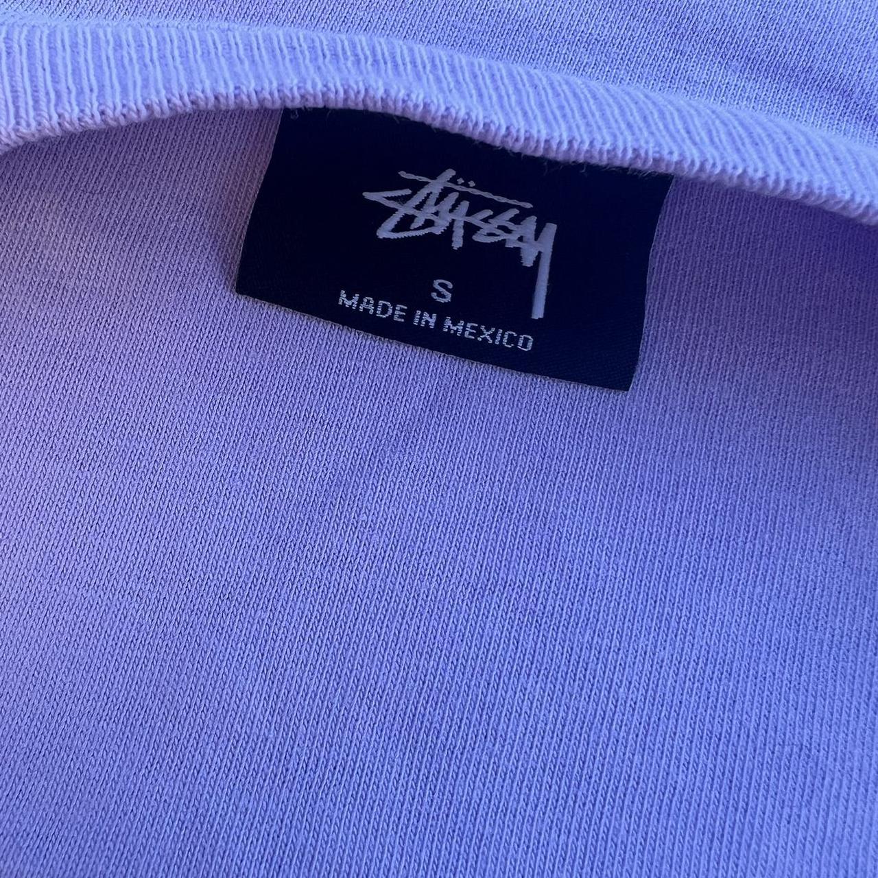 Stüssy Men's Pink and Black T-shirt | Depop