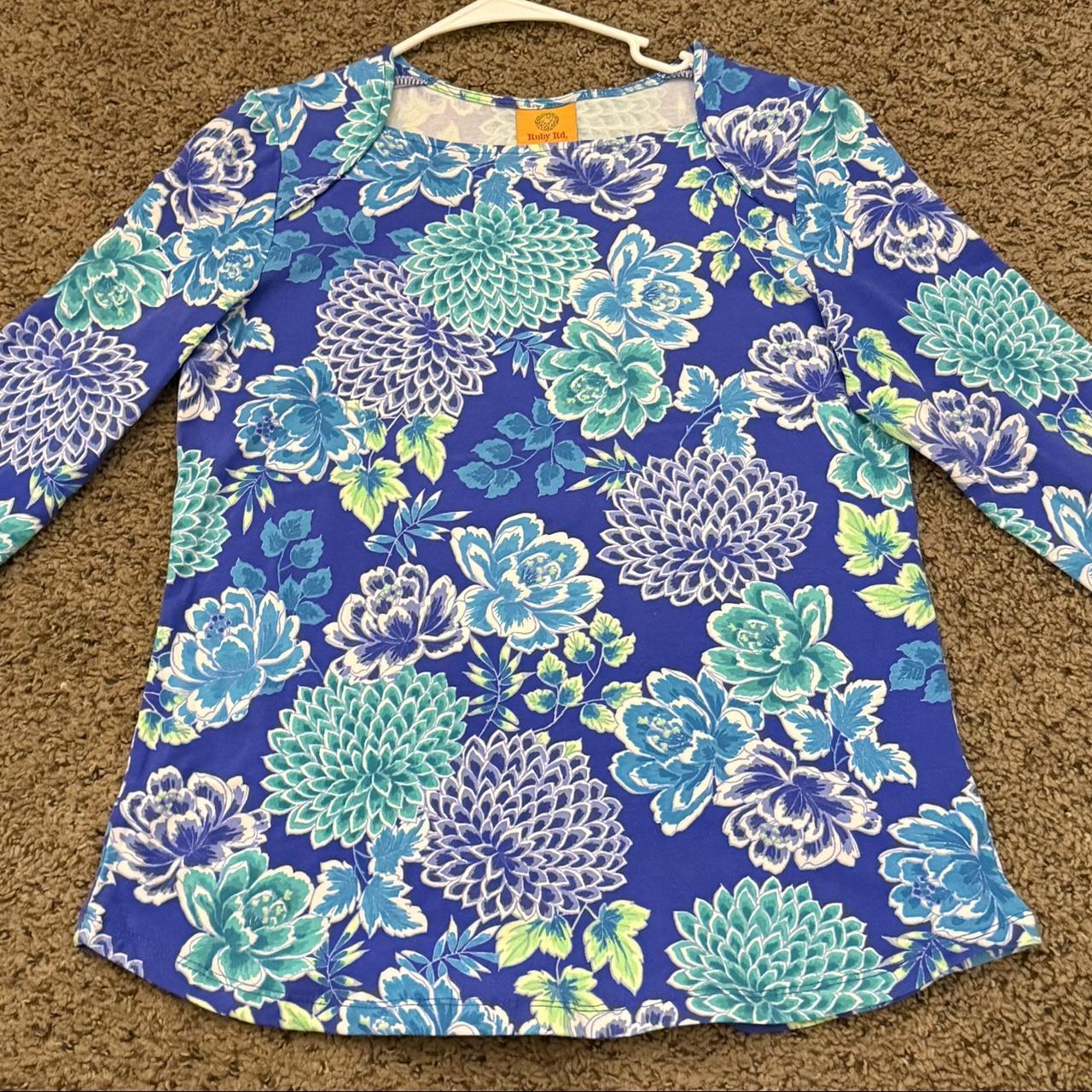 Ruby Rd. Women's Blouse - Blue/Multi - S – Ruby R… - image 1