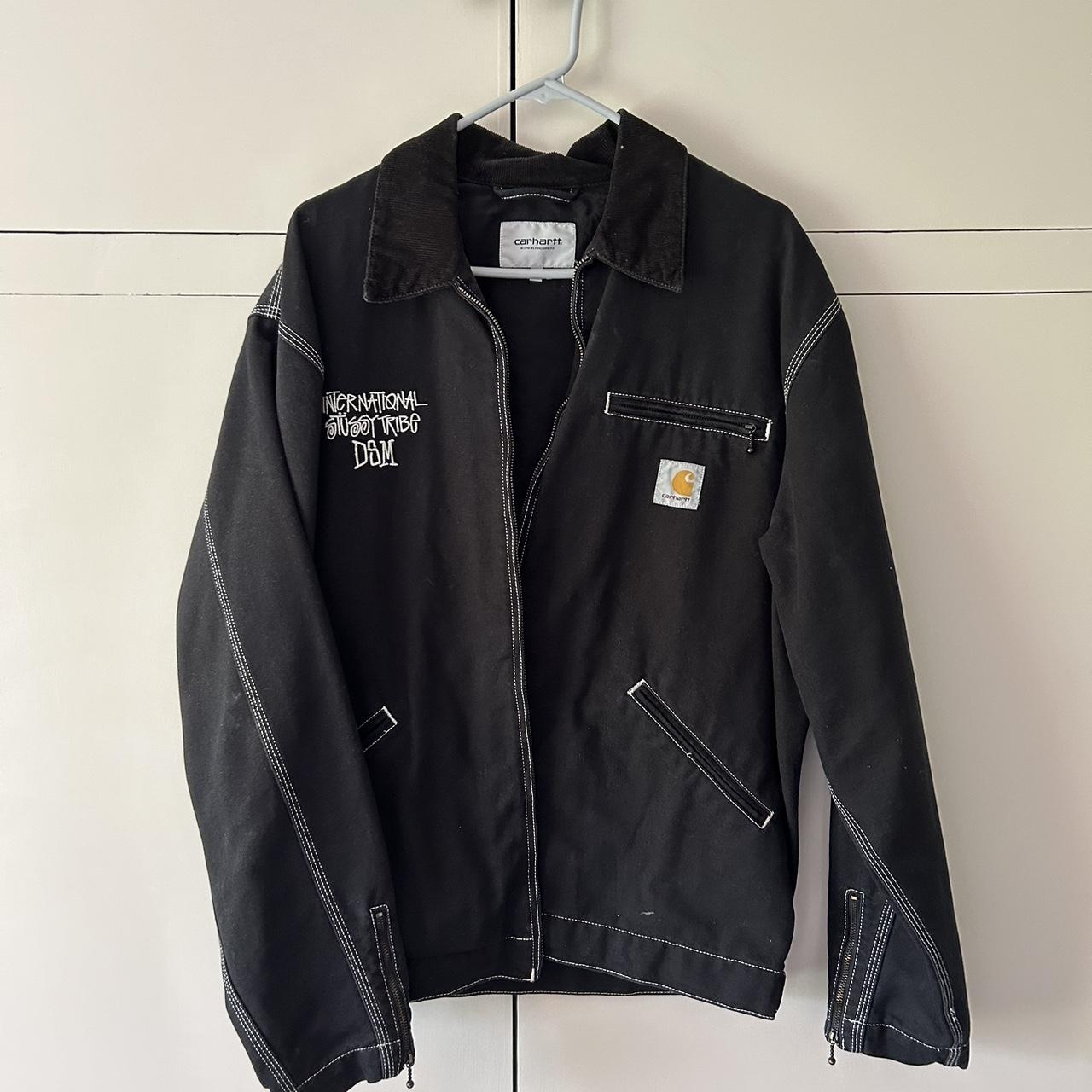 ジャケット・アウター STUSSY SURFMAN STADIUM JACKET Stussy Unisex Surfman Stadium Bomber Jacket Black 115580