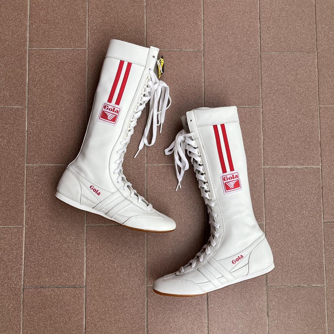 Vintage Gola knee high boxing boots in... Depop