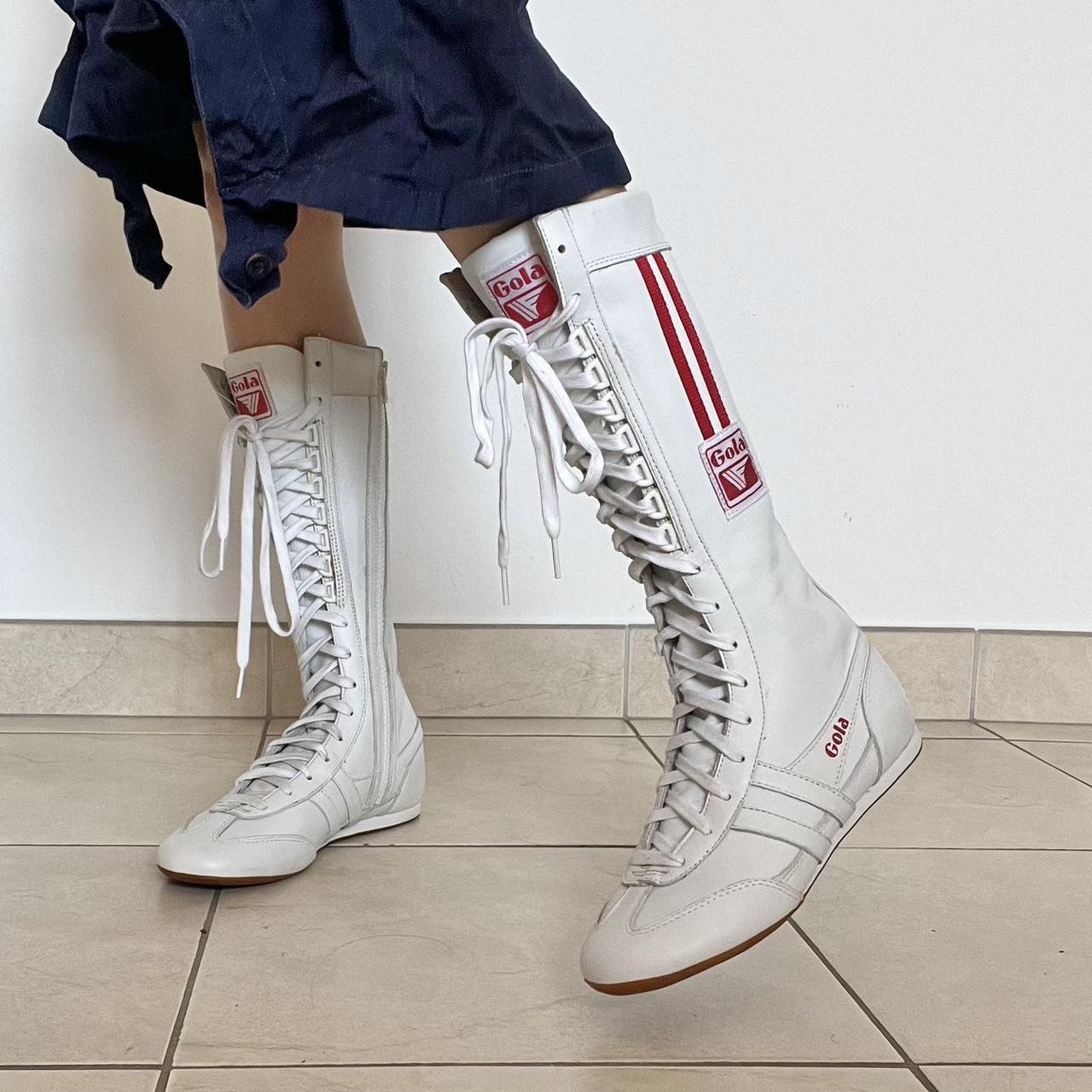 Vintage Gola knee high boxing boots in... Depop