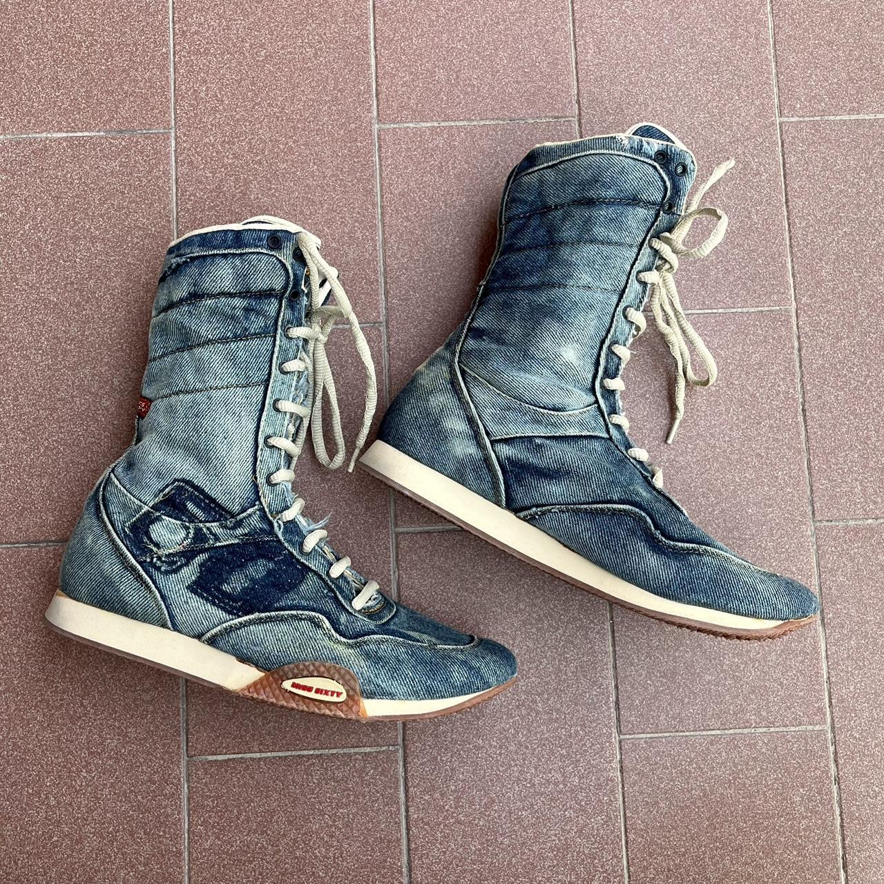 Vintage Miss Sixty lace up boxing boots in | Depop