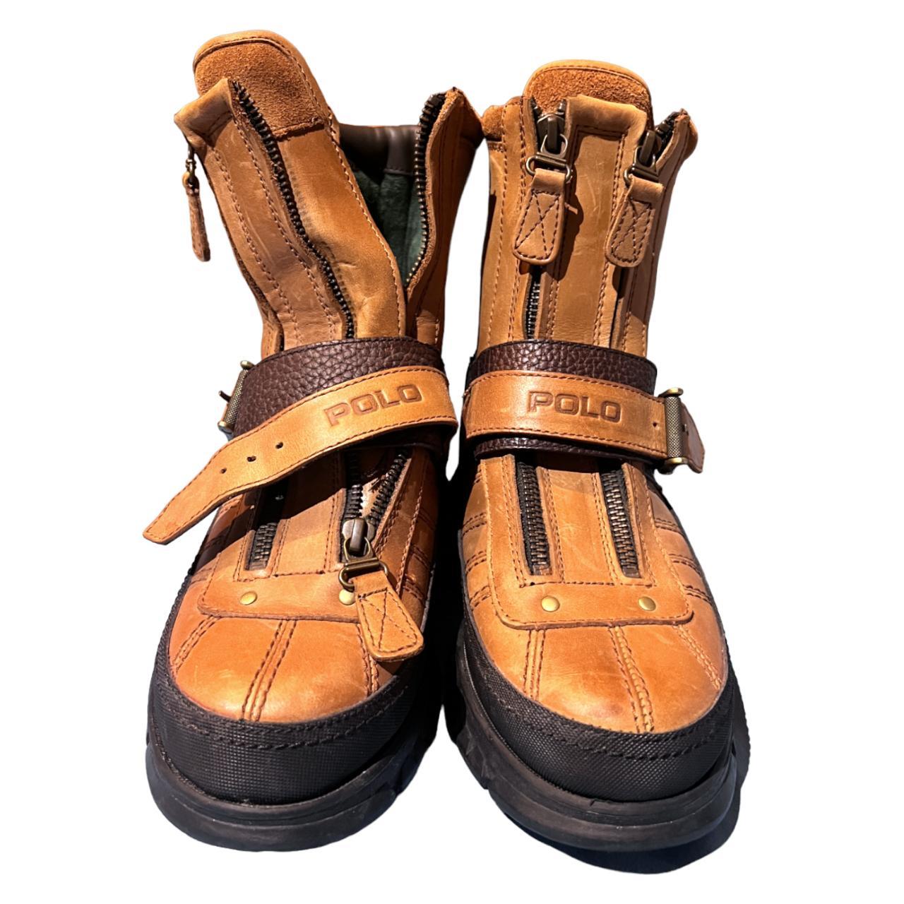 Polo Ralph Lauren Mens Boots Conquest Hi 3 Brown... - Depop