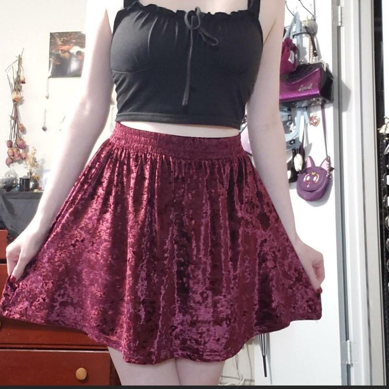 Cute red velvet skirts best sale