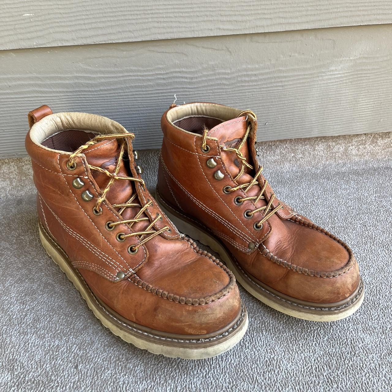 Red Wing lookalikes. Genuine leather. General wear... - Depop