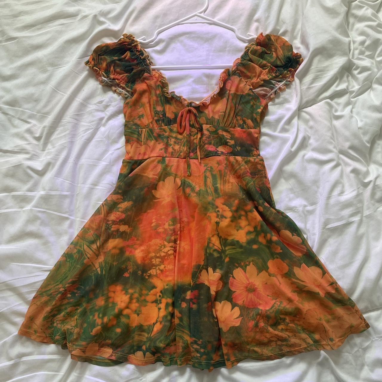 multi colored urban outfitters dress size —... Depop