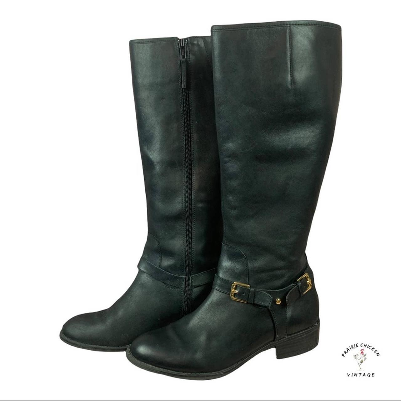 ralph lauren black leather trainers