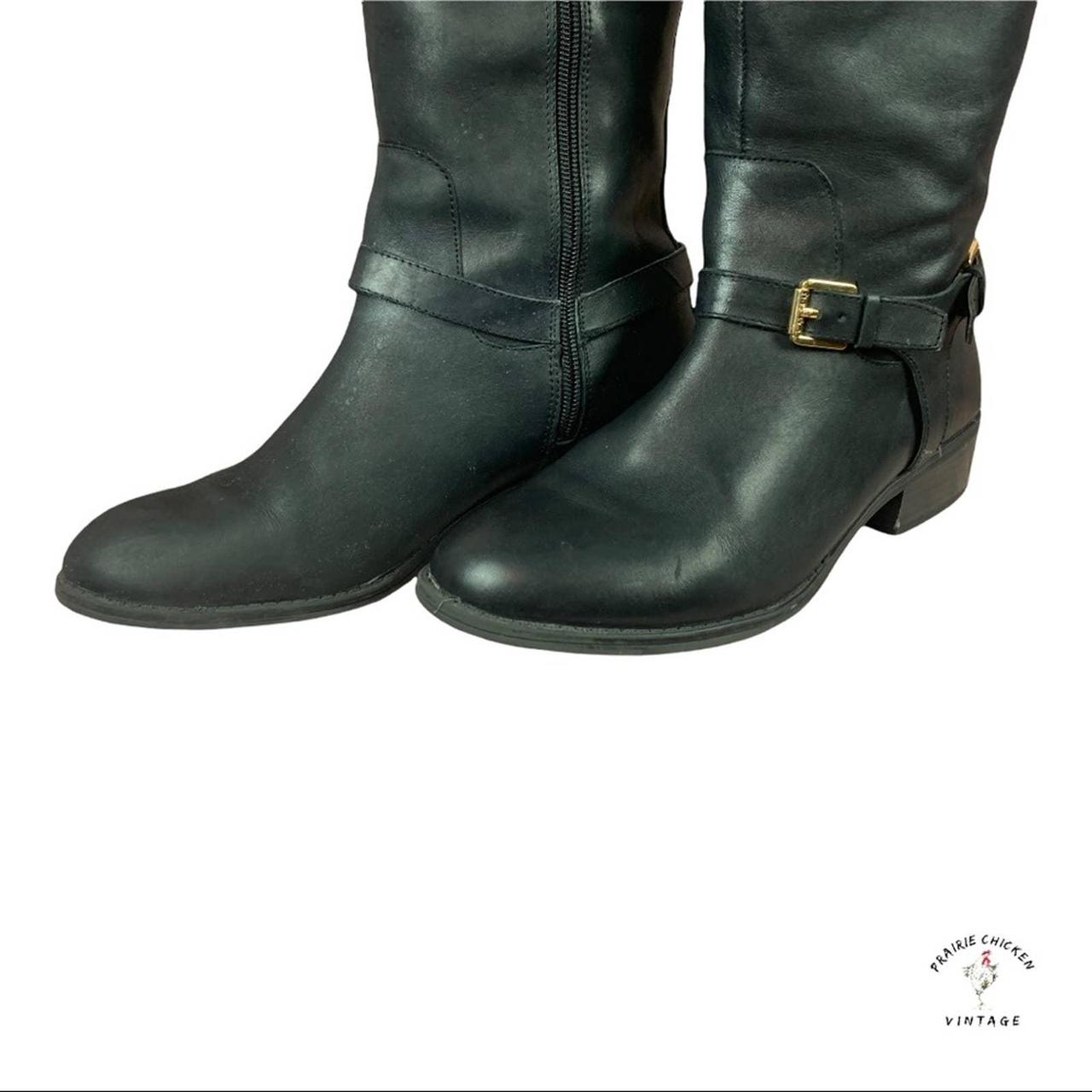 ralph lauren black leather trainers