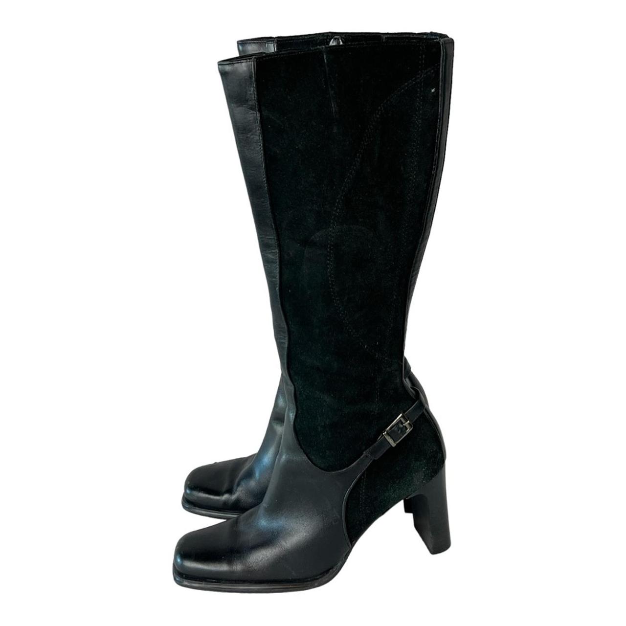 Maripe Womens Ponderosa Boots Black Leather Straps... - Depop