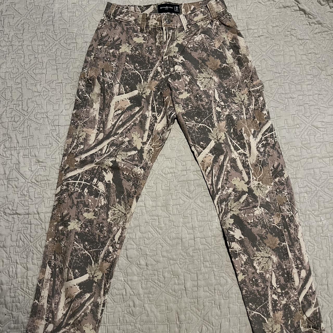 Abercrombie & Fitch baggy camo pants 30W 32L no... - Depop